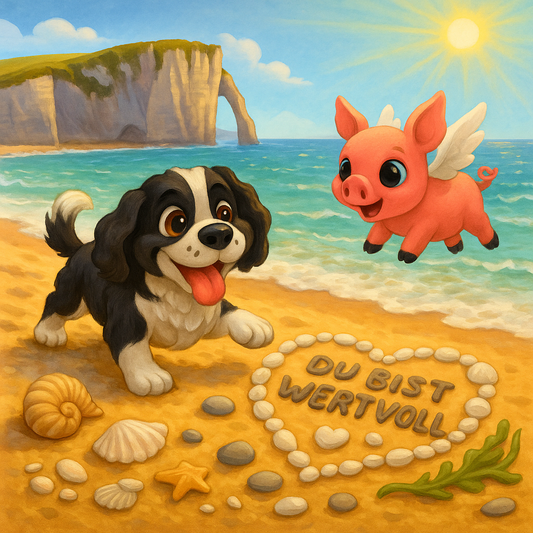 🐾 Diego & Ikarus – Ein Tag am Strand