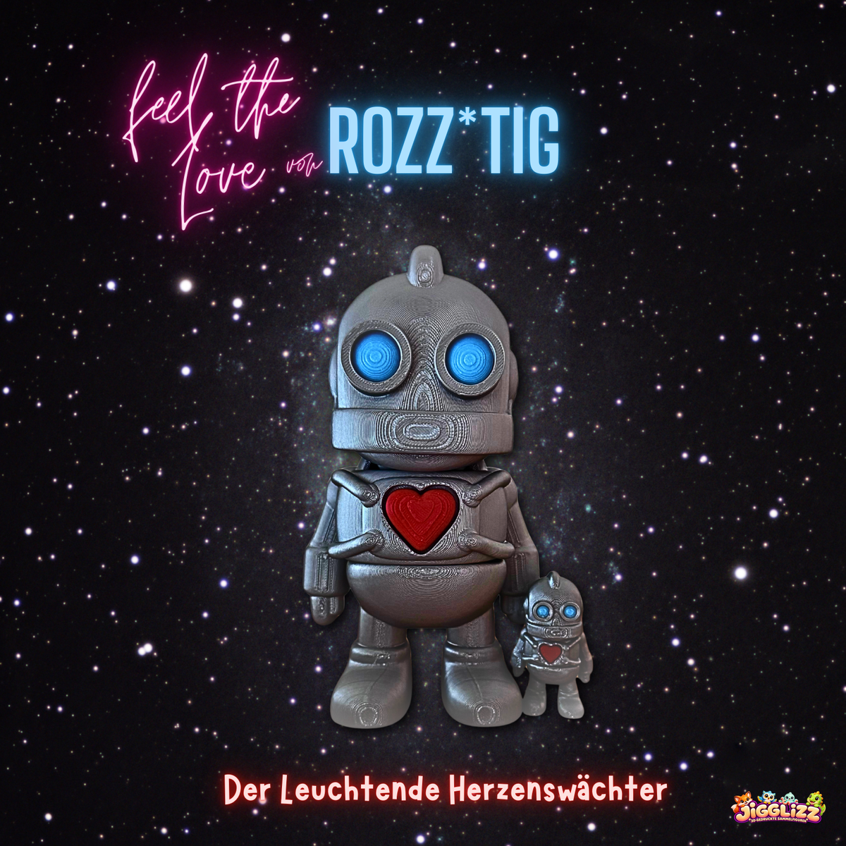 🩶✨ Rozz*tiG – Silver Metallic-Der Ruhige Herzensbote