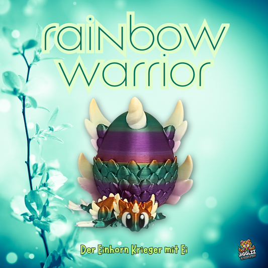🌈🥚 Rainbow Warrior Draco – Der Einhorn-Krieger mit Ei