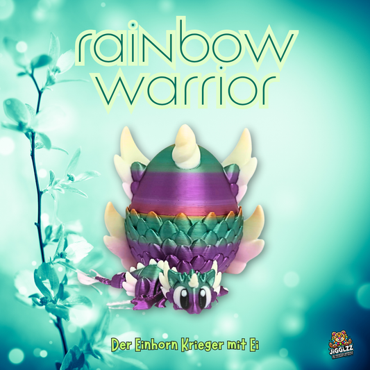 🌈🥚 Rainbow Warrior Draco – Der Einhorn-Krieger mit Ei